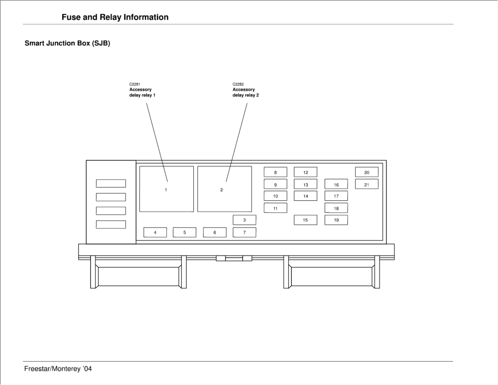 28 2004 Mercury Monterey Fuse Box Diagram - Free Wiring Diagram Source