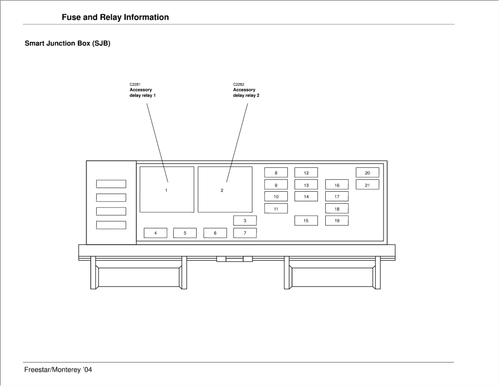 28 2004 Mercury Monterey Fuse Box Diagram