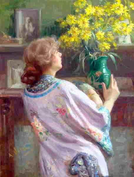 Young Woman In Kimono