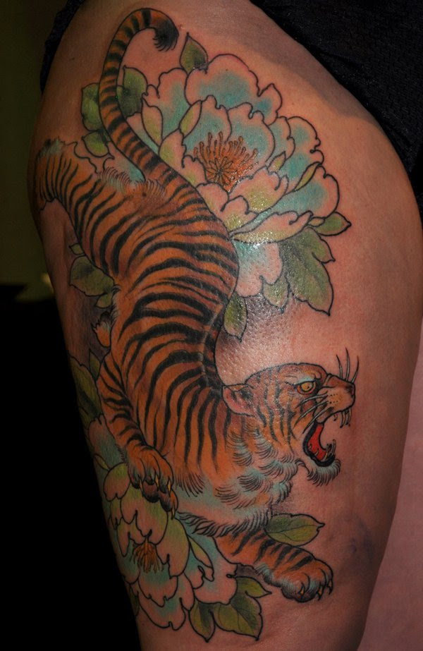Tiger Quad Tattoo