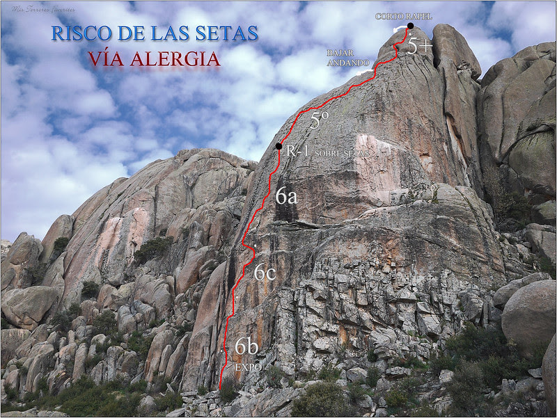 CROQUIS VÍA ALERGIA 6c - RISCO DE LAS SETAS - PEDRIZA