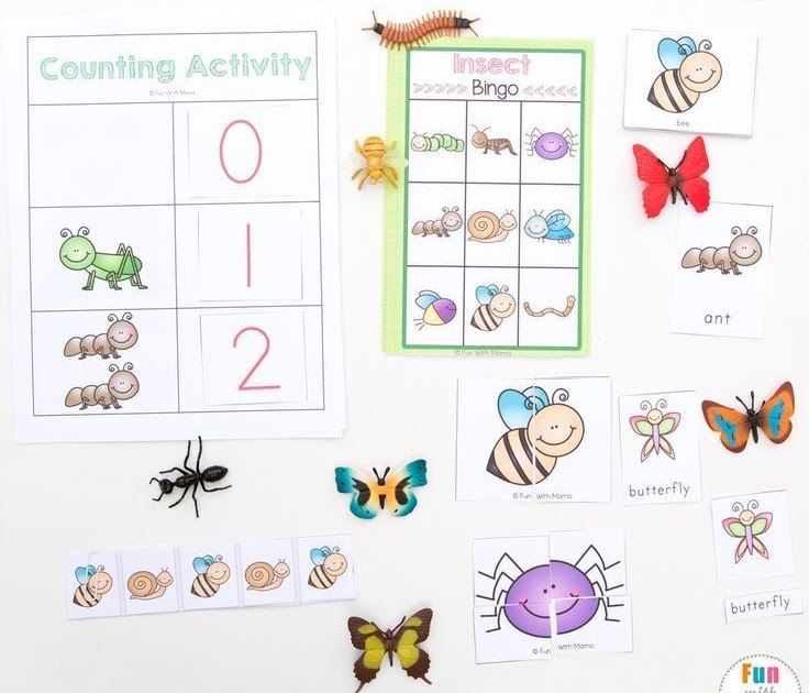 30 Preschool Bug and Insect Worksheets ~ Coloring Style Worksheets