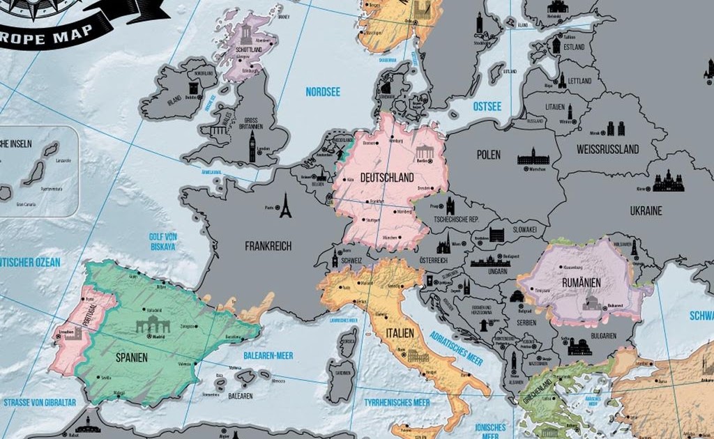 Europakarte / Amazon De Europakarte Staaten Europas 95 X 66 Cm Als