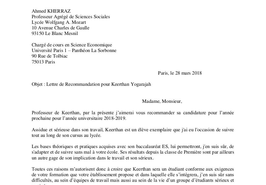 Lettre De Motivation ThÃ¨se Informatique  Soalan ac