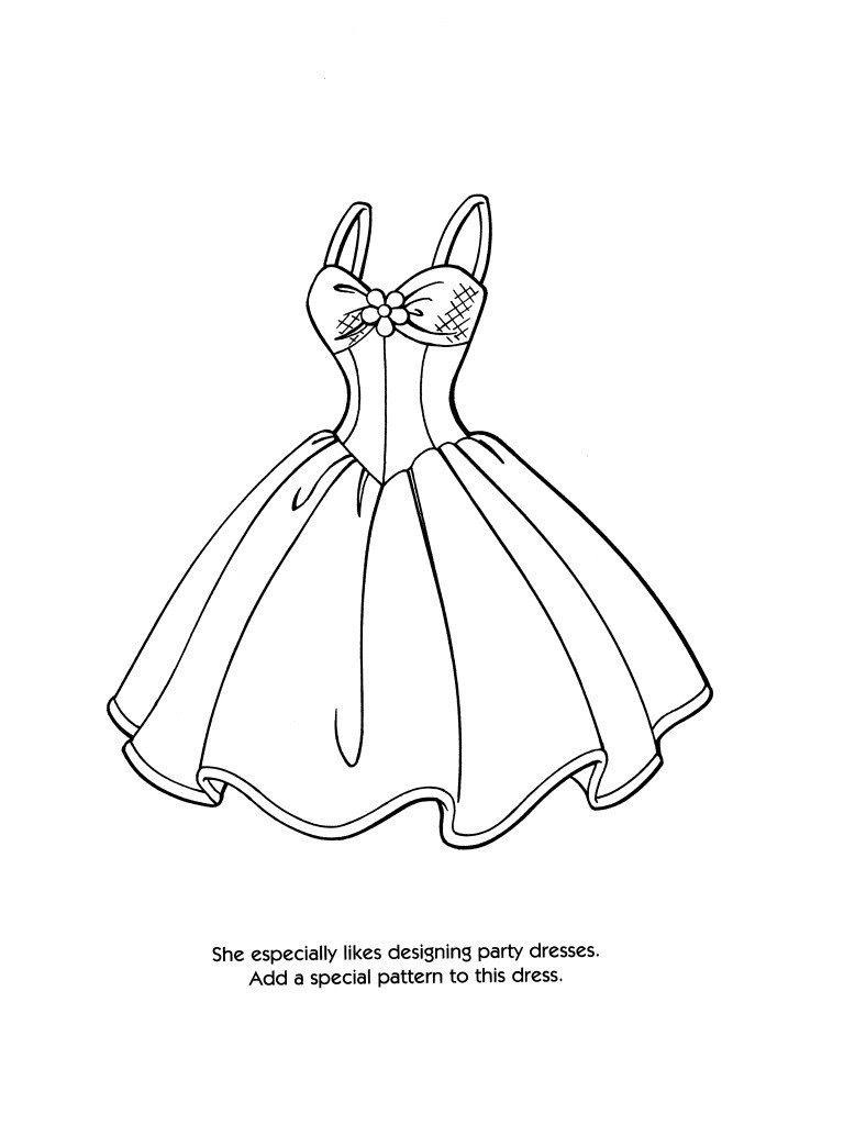 Princess Dress Coloring Pages Coloring Pages Kids 2019