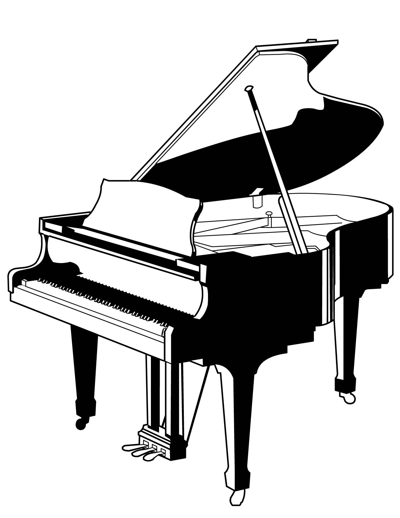 Image of piano coloring pages