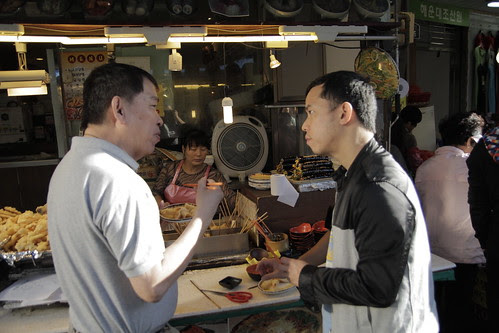 Dad and Ming Jin having some street food