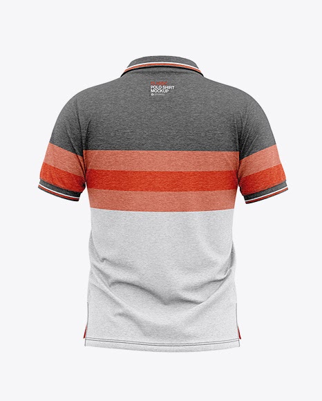 Download 845+ Mens Heather Short Sleeve Polo Shirt Back View Best ...