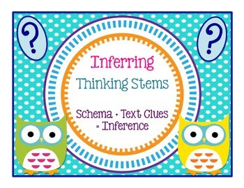Inferring: Thinking Stems! Schema + Text Clues = Inference