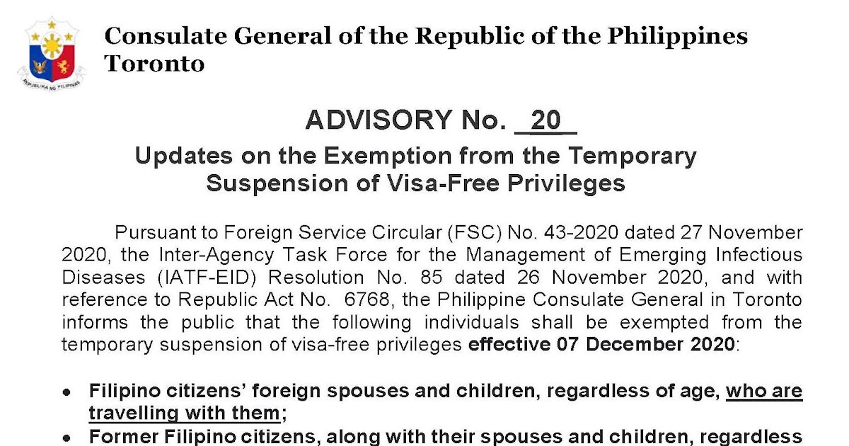 travel documents philippine embassy