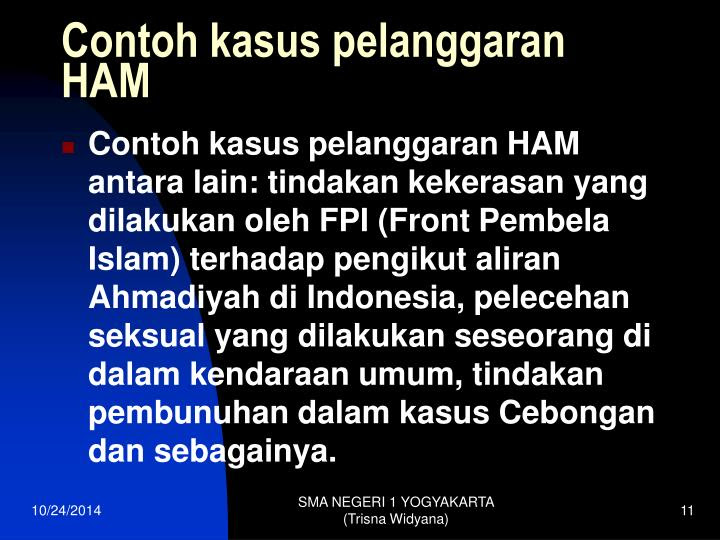 Contoh Penegakan Ham Di Indonesia - Contoh Win