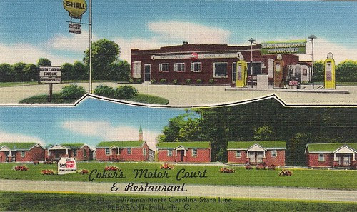Coker's Motor Court - Historical Postcard