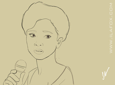 Retrato realista, Sheren Tang, Tenho um encontro com a primavera, ilustração by ila fox