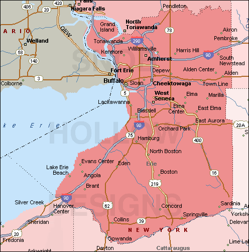 Erie County Map Ny  Cities And Towns Map