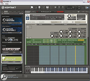 A sample player (such as NI's Kontakt 4 shown here) does a lot more than play back samples. In this library from Heavyocity we can see how lots of samples have been mapped across the musical keys so you can easily play them in combination, while a set of custom controls has been specially programmed to tweak them to your taste. A sample player (such as NI's Kontakt 4 shown here) does a lot more than play back samples. In this library from Heavyocity we can see how lots of samples have been mapped across the musical keys so you can easily play them in combination, while a set of custom controls has been specially programmed to tweak them to your taste.