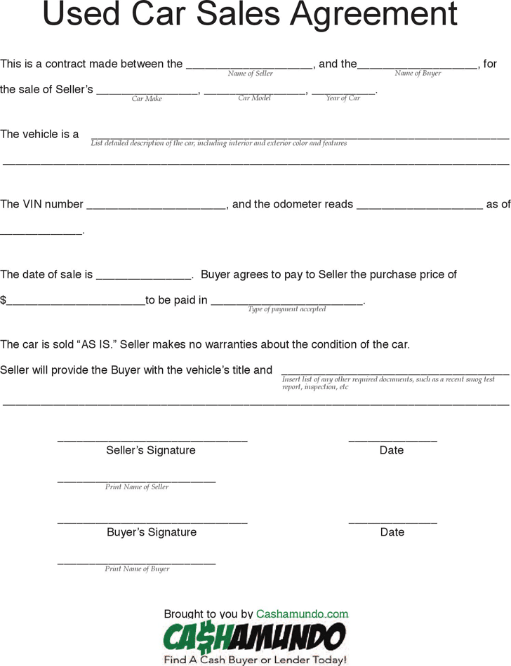 Car Sale Agreement Letter Car Sale And Rentals