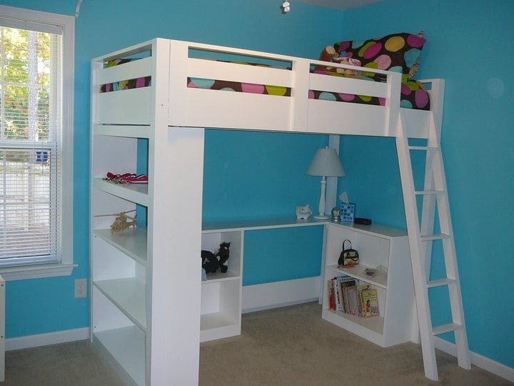 Fresh Twin Size Loft Bed With Desk Underneath Plans Twin Bed