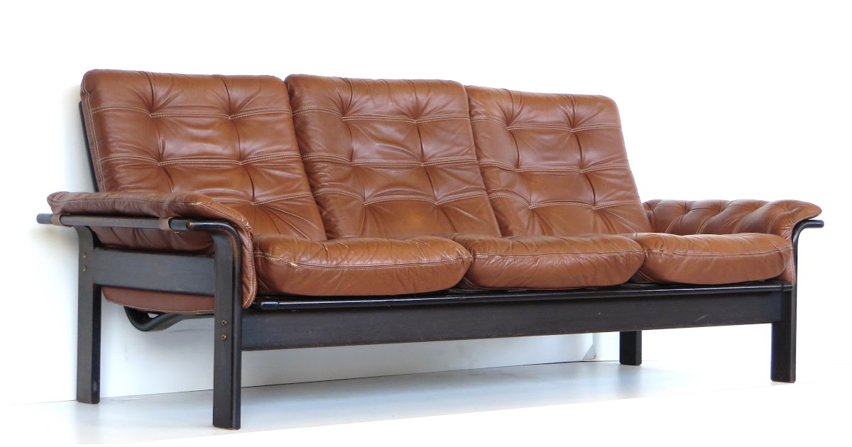 Sheffield 3 Seater Leather Sofa Bed Vintage Cigar