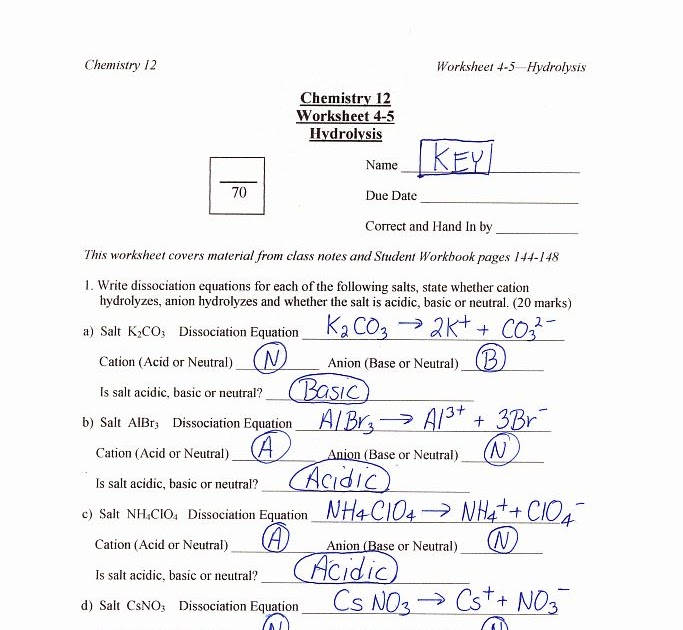Ph And Poh Worksheet Answer Key - Riz Books