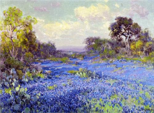 Julian Onderdonk - Blue Bonnets at Late Afternoon