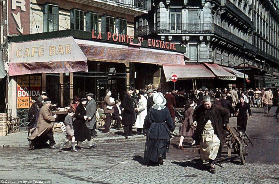 Not all fun and games: Zucca's depictions of Parisian life under Nazi rule don't only show a city full or happy, well off people, but also the daily struggles of those trying to get by as best they can
