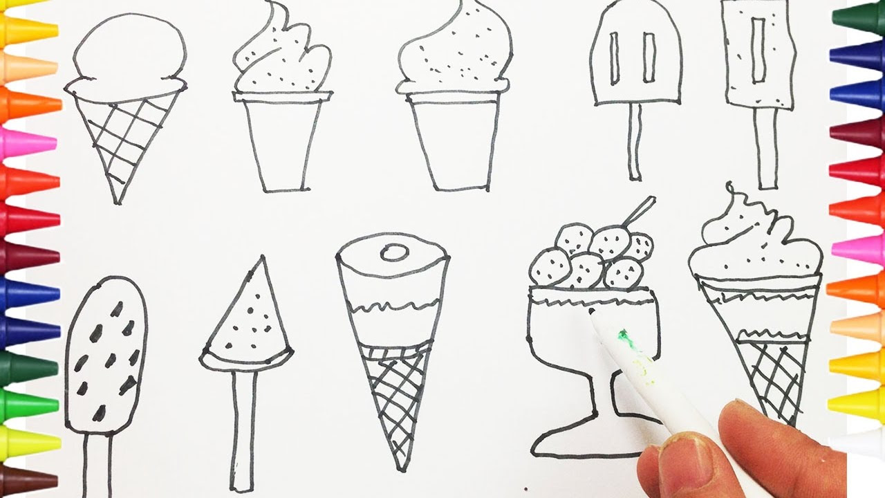 Gambar Untuk Mewarnai Ice Cream GAMBAR MEWARNAI HD
