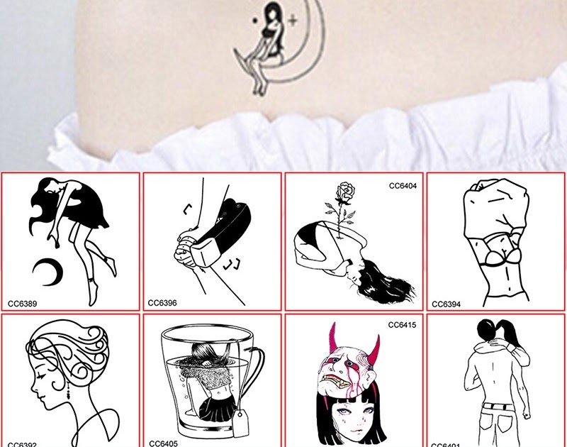 Tatto Temporary Gambar Tato Hitam Putih - Paimin Gambar