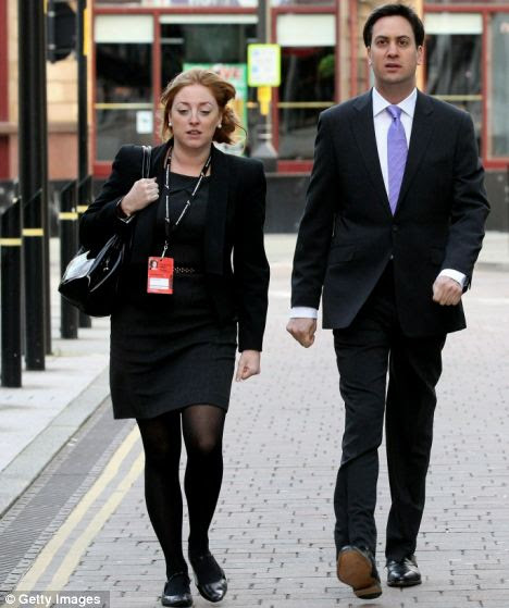 Attack: Katie Myler, pictured with Ed Miliband, made the comments on Twitter
