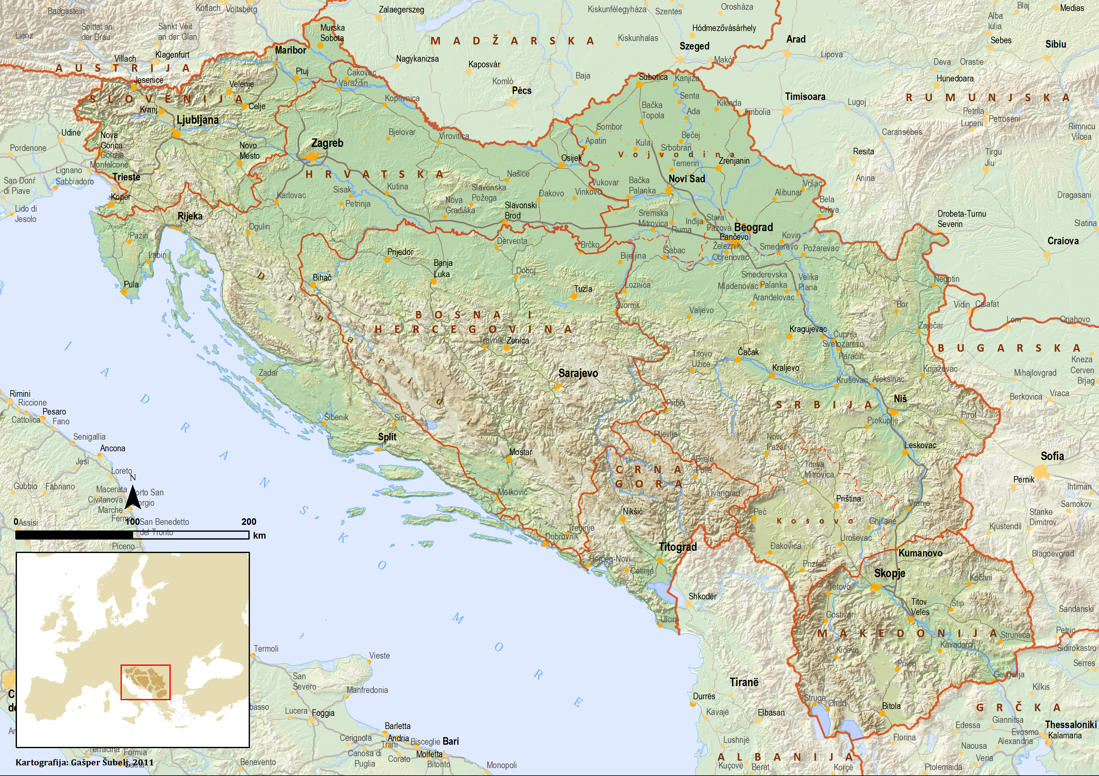 Karta Jugoslavije 1990 | karta