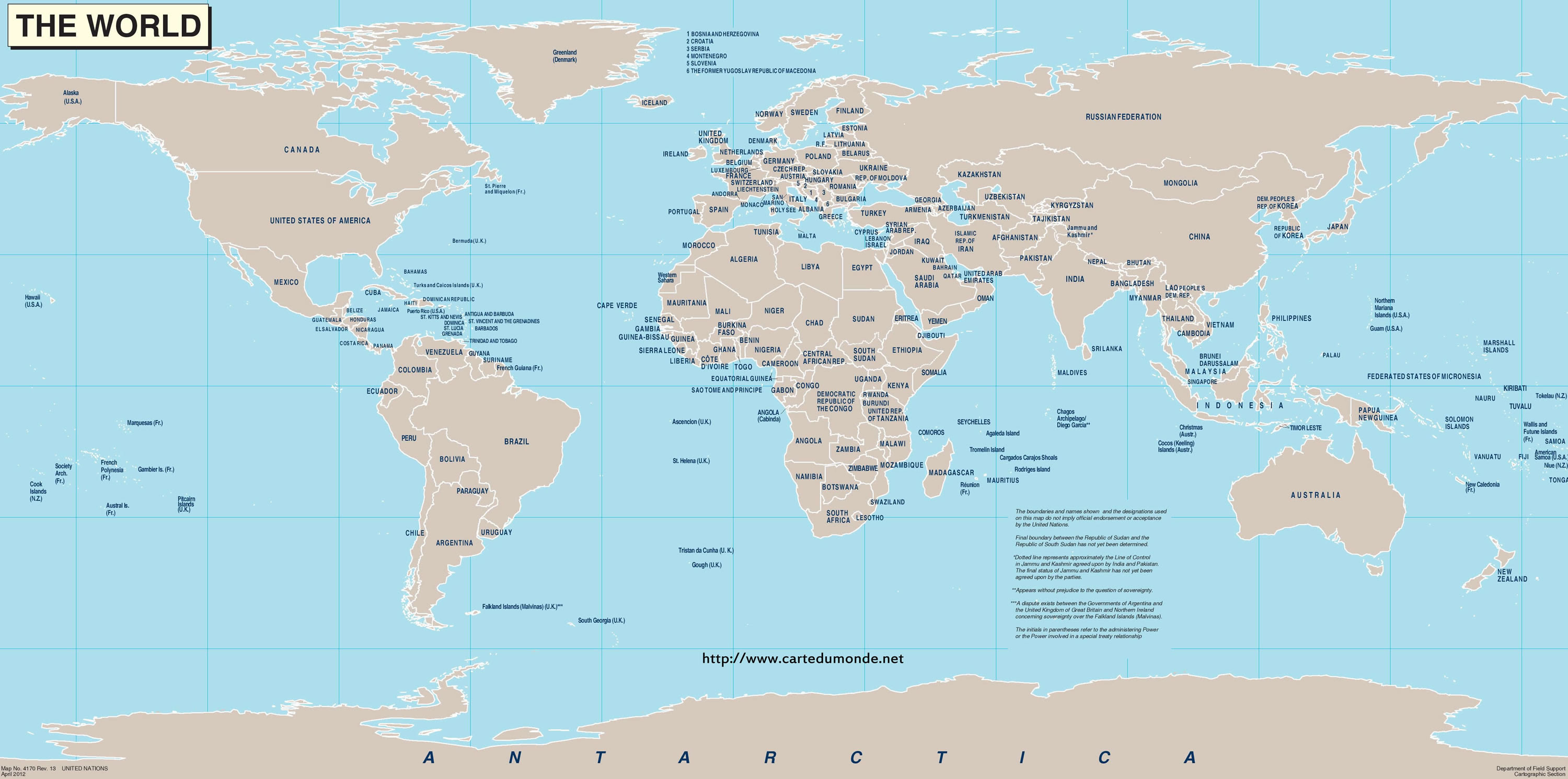 Carte Du Monde à Imprimer A3 - រូបភាពប្លុក | Images