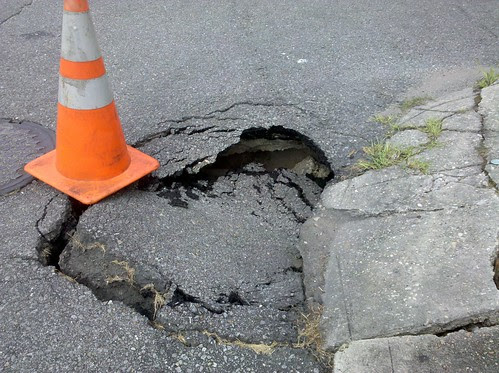 Hole in the road