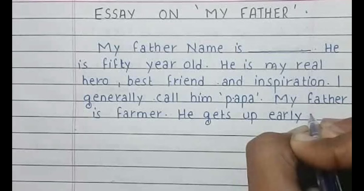 essay about hardworking father
