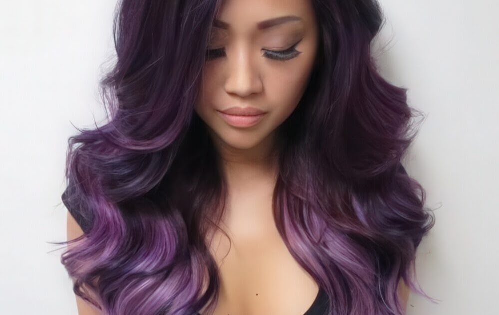 Ombre Midnight Purple Ombre Dark Purple Hair Color