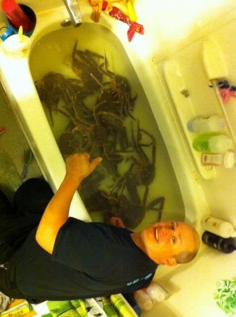 Crabs in the tub