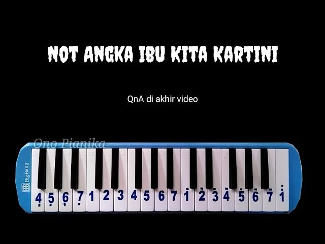 Note Ibu Kita Kartini Untuk Pianika - Lagu Ibu Kita Kartini Not Angka