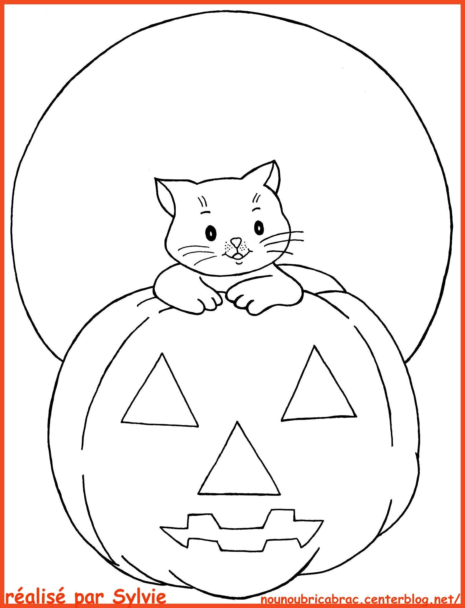 Coloriage De Chat Halloween  Des Milliers de Coloriage Imprimable