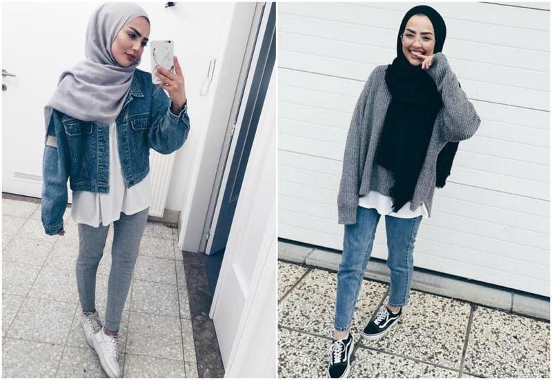 75+ Baru Fashion Hijab Dengan Jaket Jeans, Model Hijab