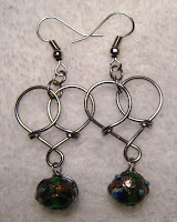 wire wrapped earrings wire wrapped heart earrings