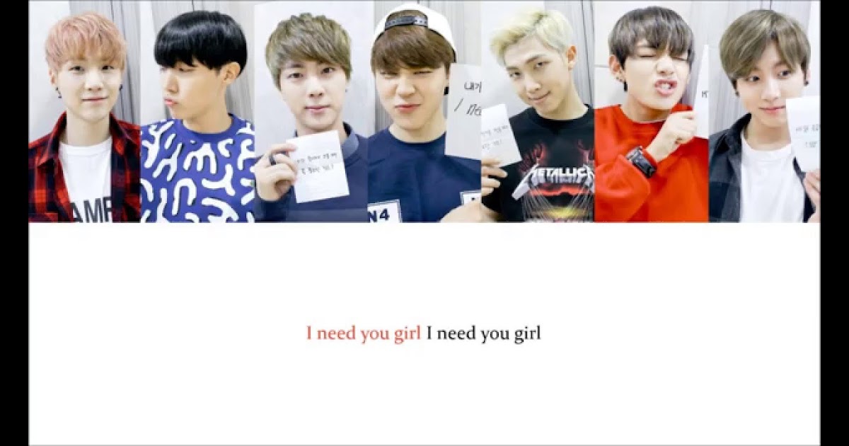 Bts I Need U Lyrics Hangul sadflop