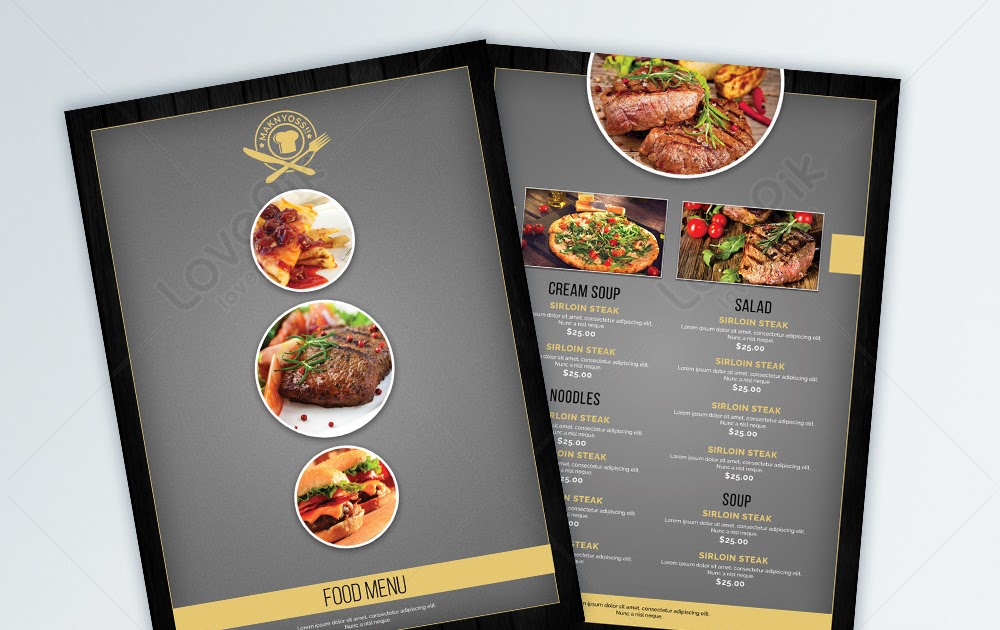 Kad Menu Makanan Kreatif