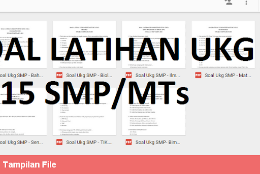 [File Pendidikan] Soal-Soal Latihan UKG Tingkat SMP/MTs 2015 - Operator