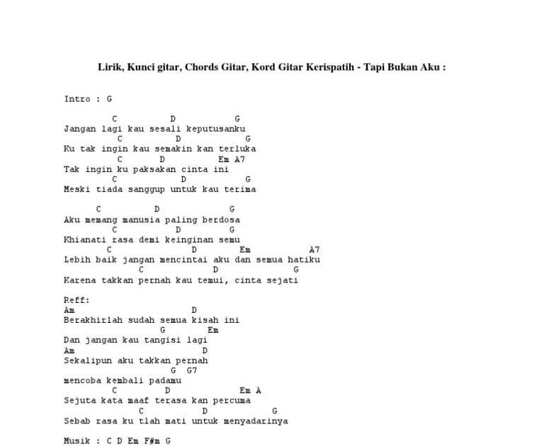 Lagu Berakhirlah Sudah