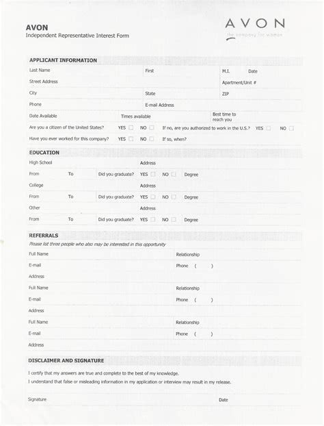 Avon Invoice Template Pdf - PDF Template