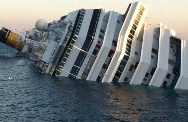 A terrified passenger said it was like a scene from the Titanic as the ship began to sink and people were ordered into lifeboats