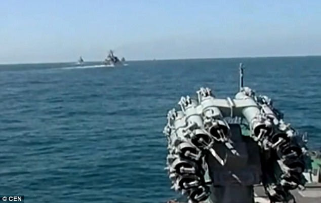 Russia has been flaunting its military strength with training drills taking place in the Black Sea