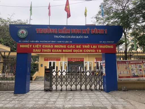 Trường Mầm non Mỹ Đình 1 đón học sinh nô nức quay trở lại trường học sau  thời gian nghỉ phòng chống ...