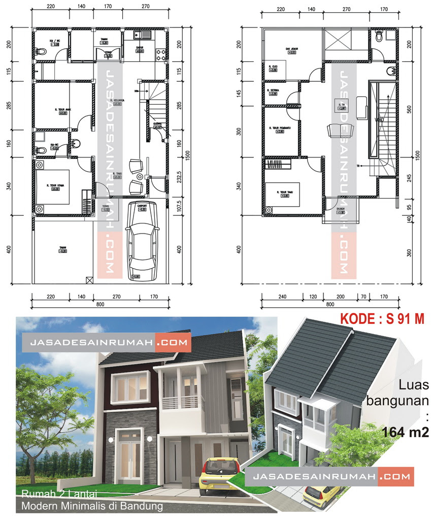 65 Jasa Desain Rumah Minimalis Modern 2 Lantai  Desain  