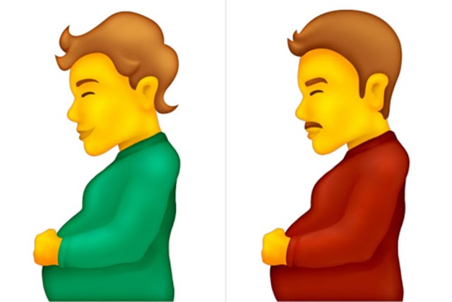 Designers de emojis apresentam homem grávido em novas adições inclusivas para representar gestações trans