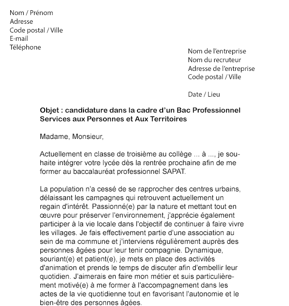 Lettre De Motivation Surveillant D'internat Sans Experience