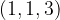 (1, 1, 3) (1, 1, 3)